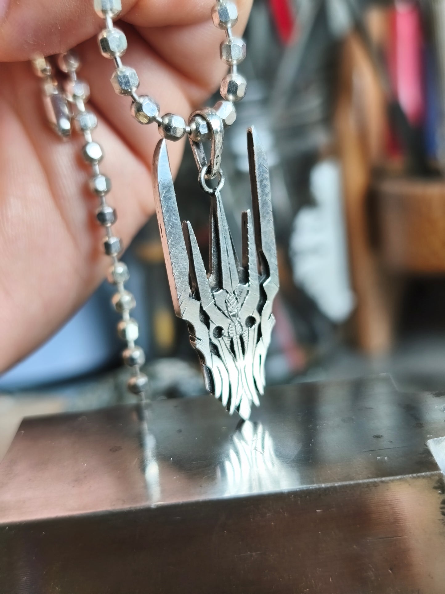 Pendant Sauron Lord of The Rings. Sterling Silver.