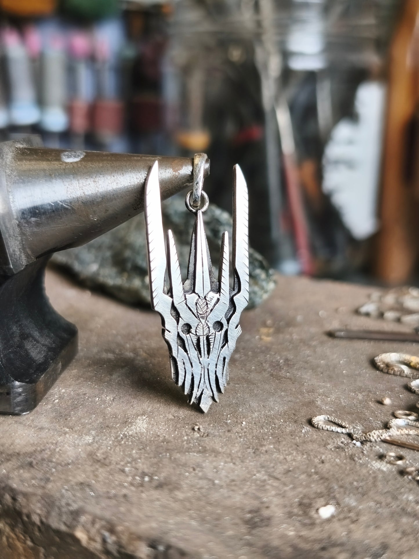 Pendant Sauron Lord of The Rings. Sterling Silver.