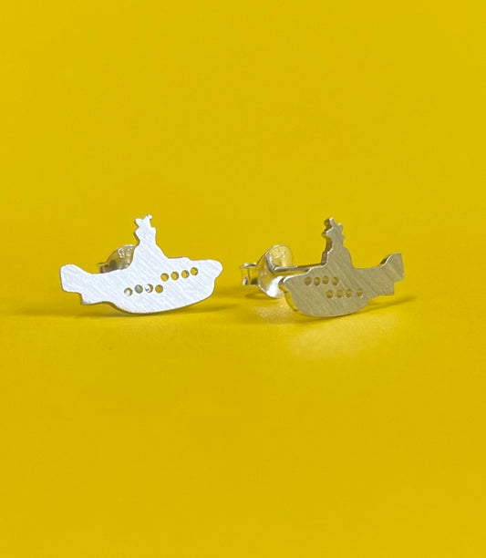 Yellow Submarine Earrings. Sterling Silver (925)