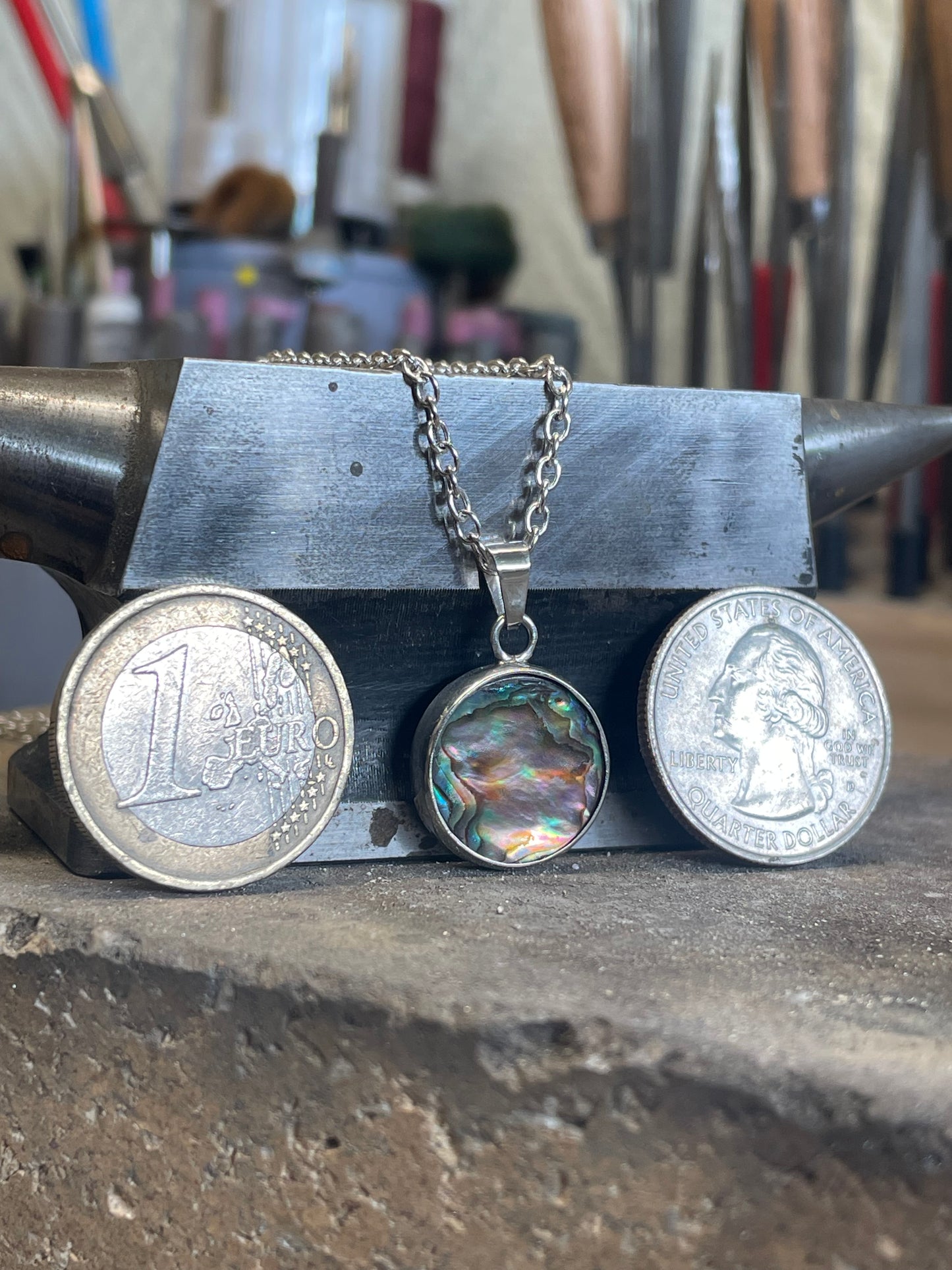 Pendant Nacre (abalone) in Sterling Silver