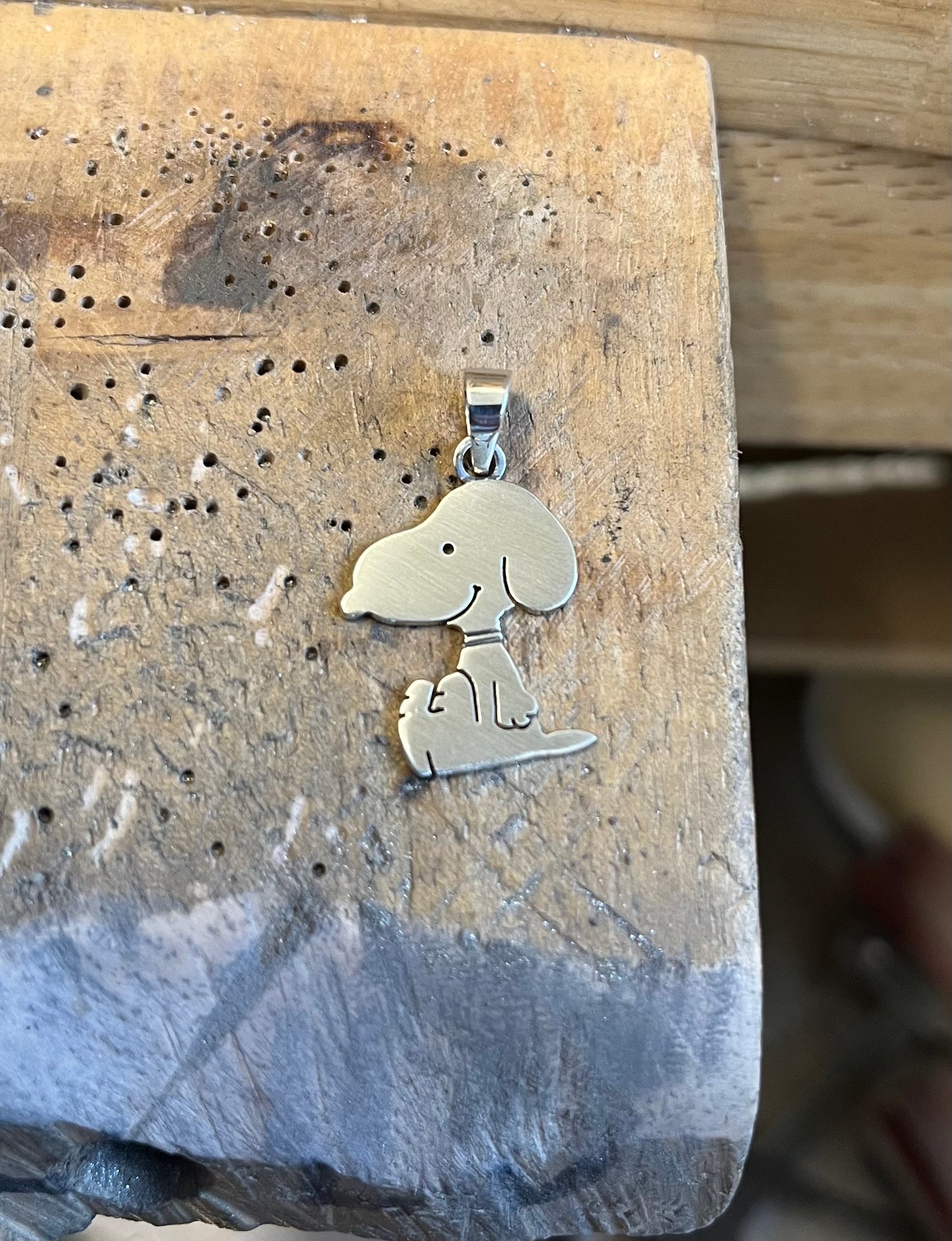 Snoopy Pendant. Sterling Silver (925)