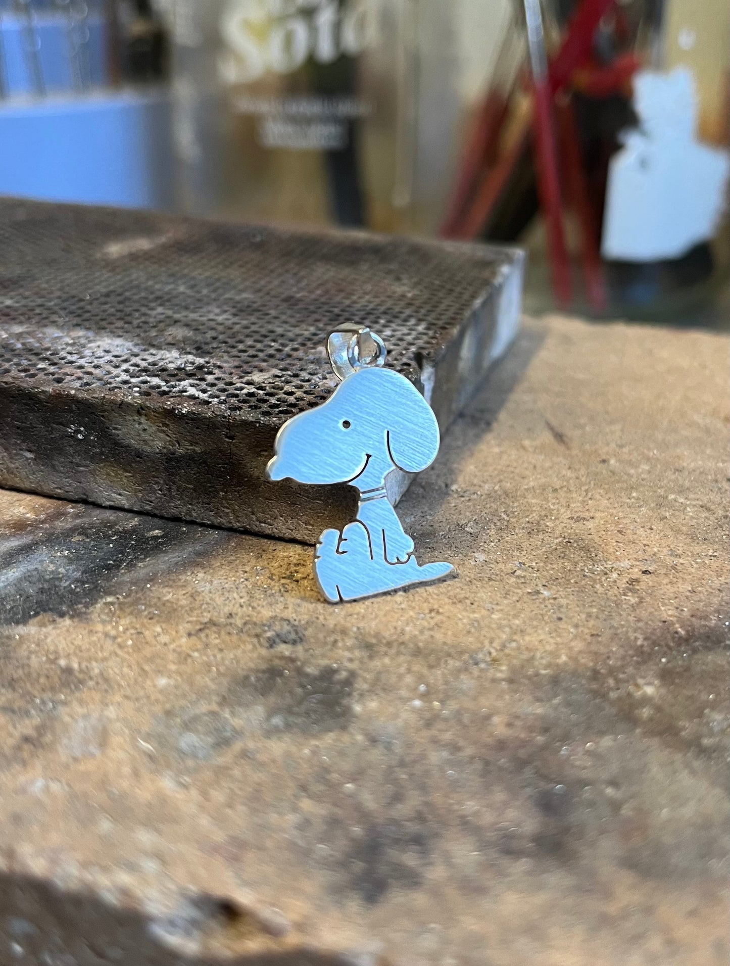 Snoopy Pendant. Sterling Silver (925)