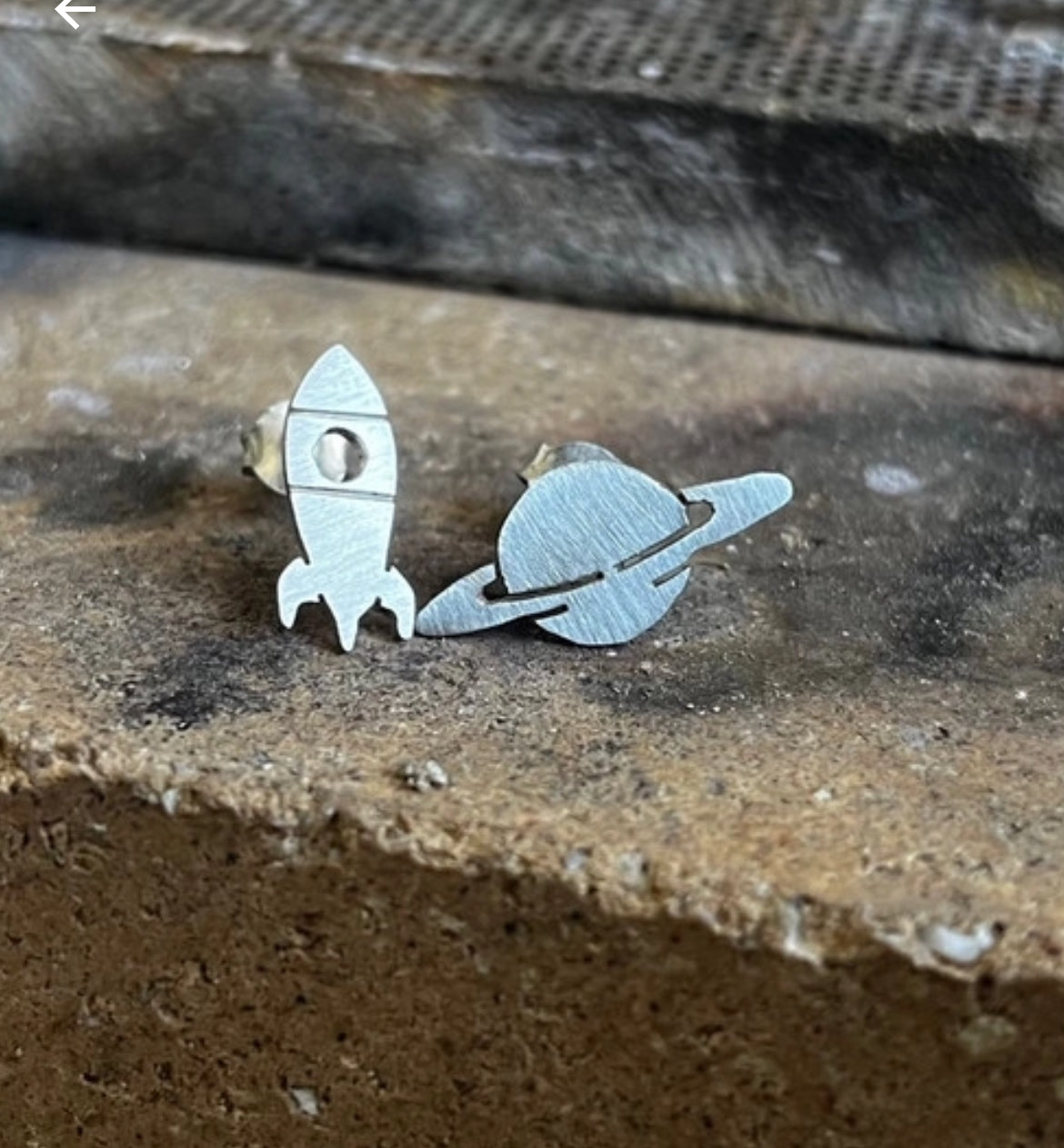 Space Earrings. Sterling Silver (925)