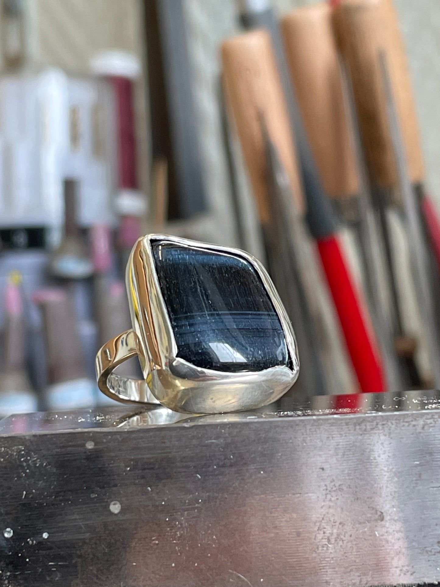 Ring Falcon’s Eye in Sterling Silver