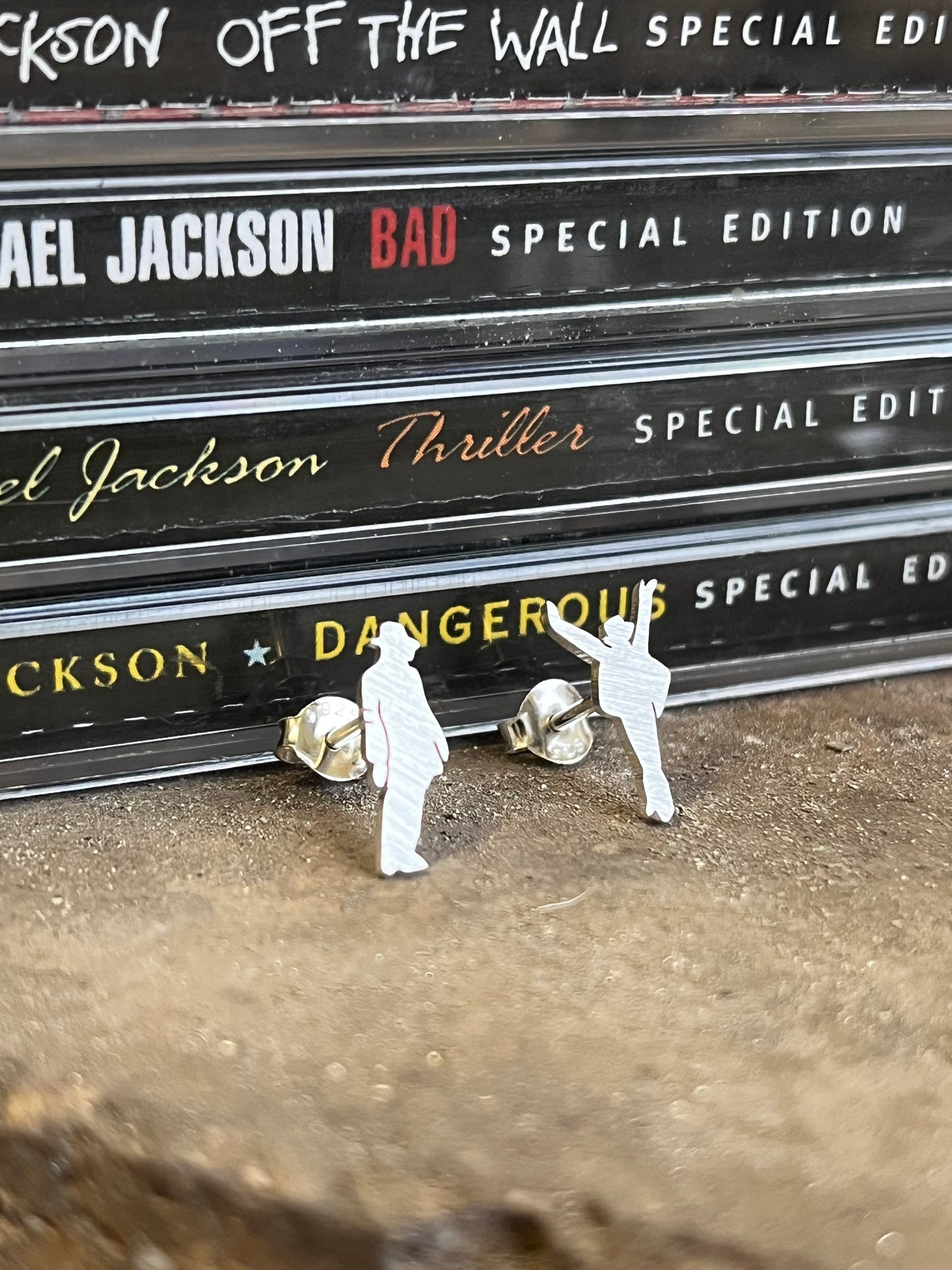 Michael Jackson Earrings. Sterling Silver (925)