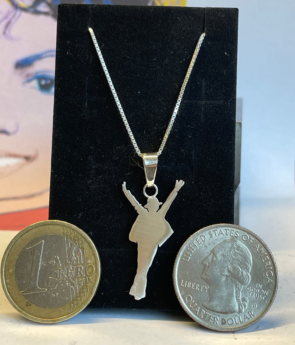 Michael Jackson Pendant in Sterling Silver (925)