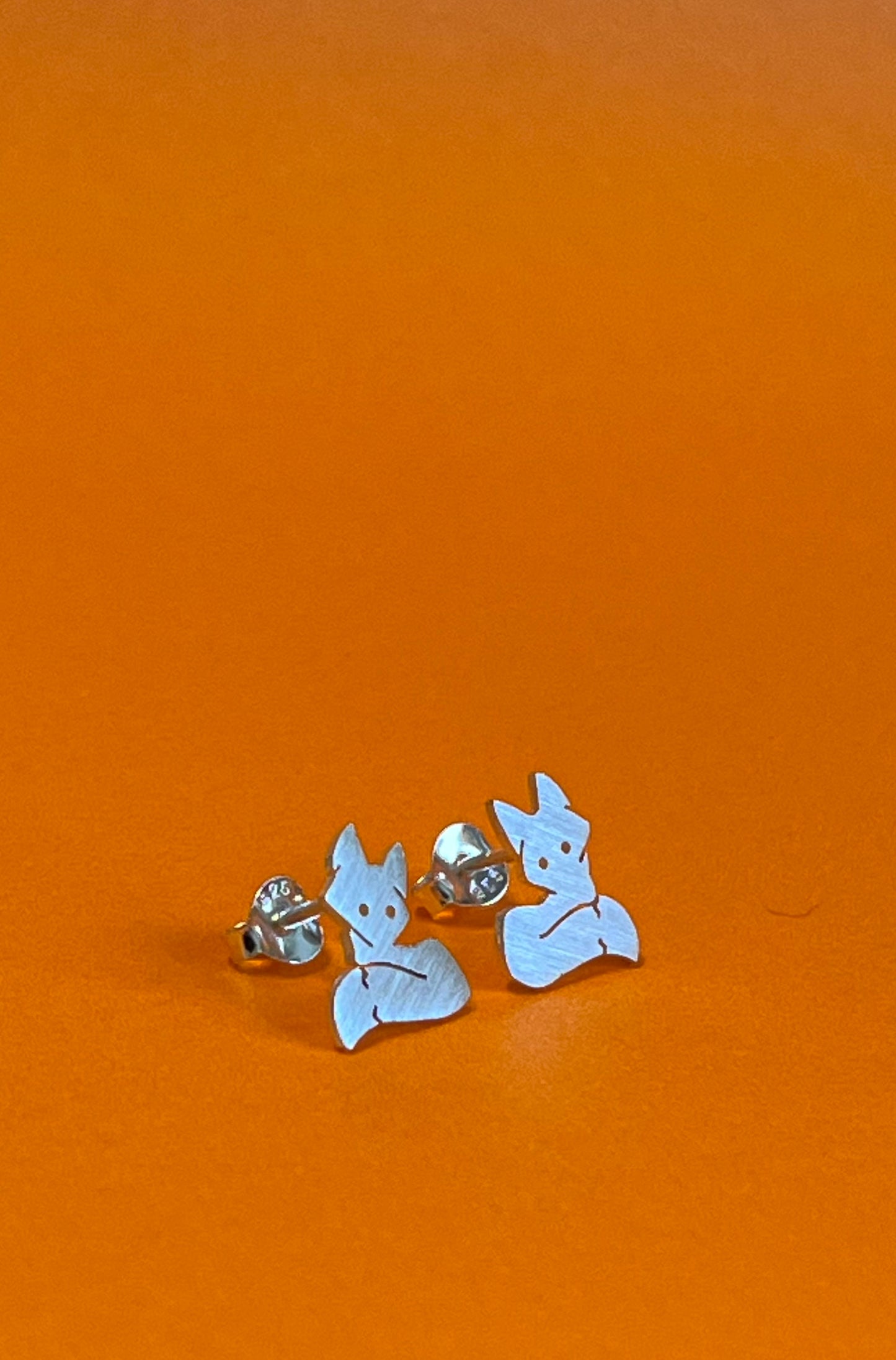 Earrings Fox Sterling Silver (925)