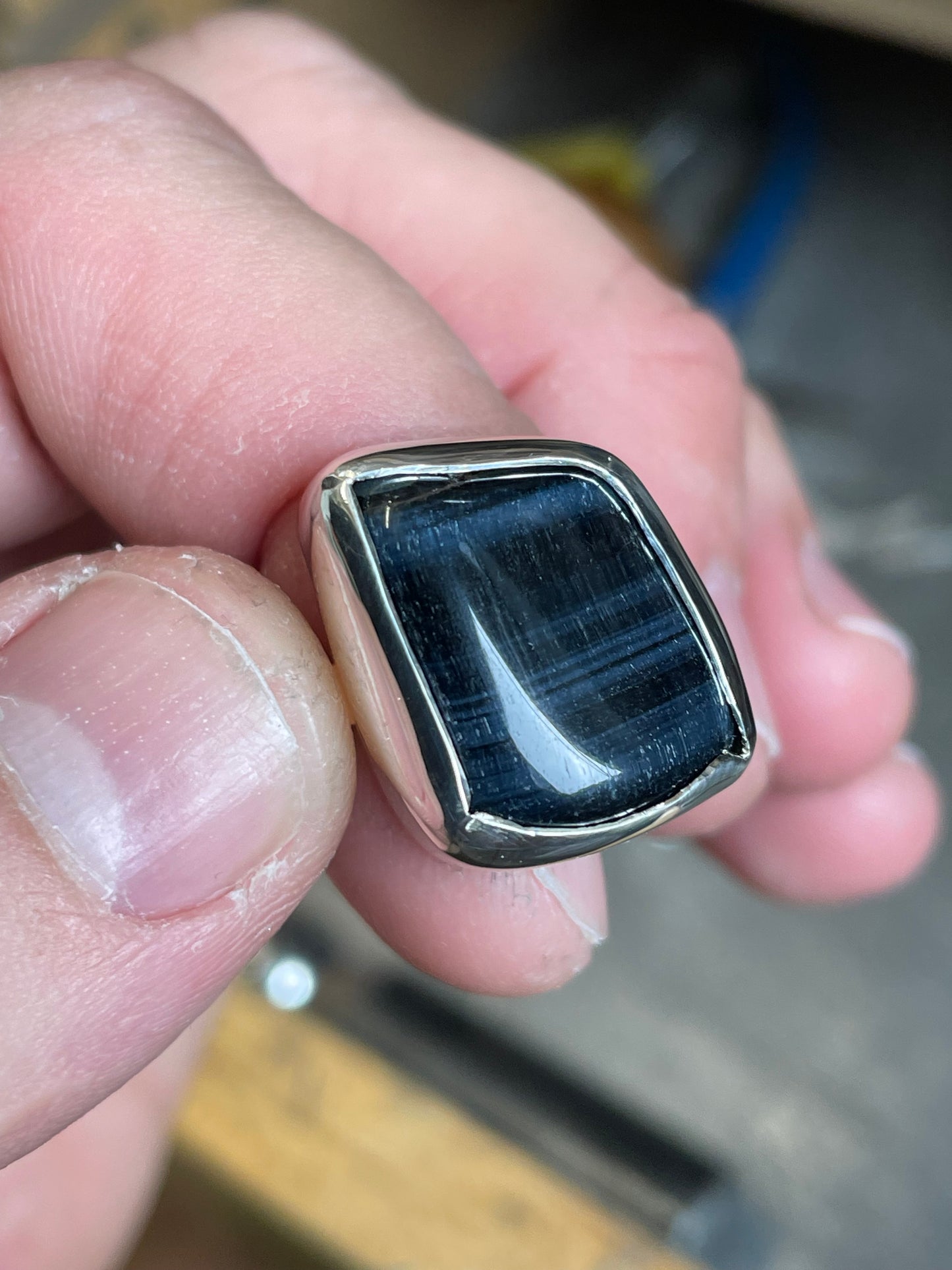 Ring Falcon’s Eye in Sterling Silver