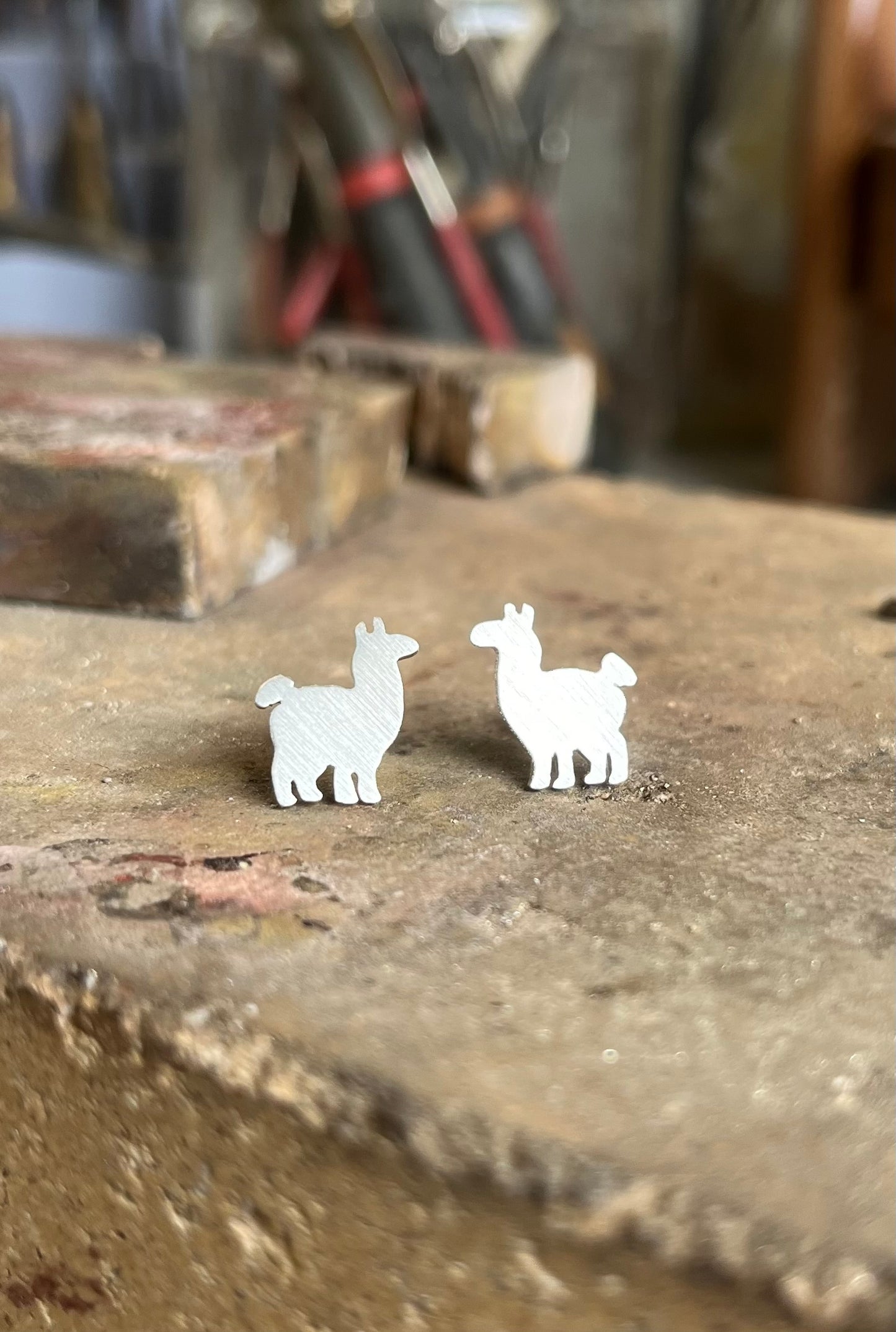 Llama Earrings. Sterling Silver (925)