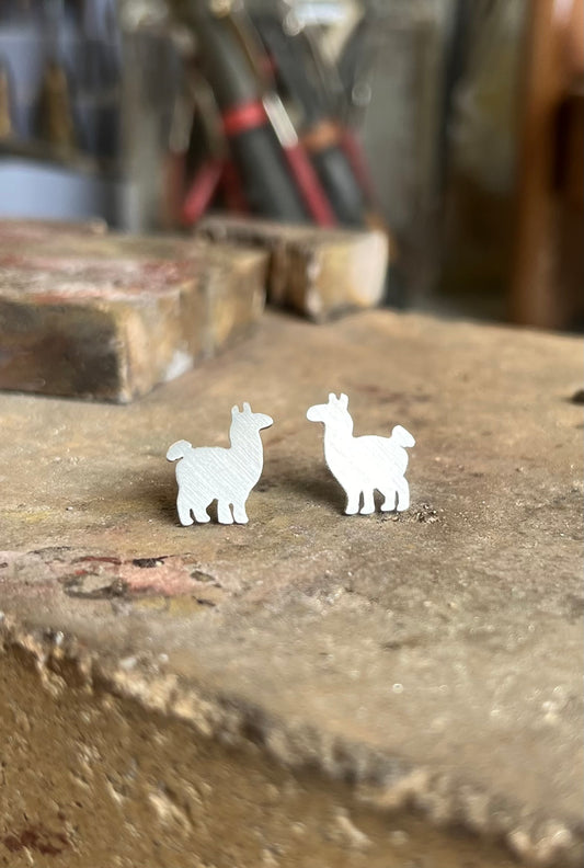 Llama Earrings. Sterling Silver (925)