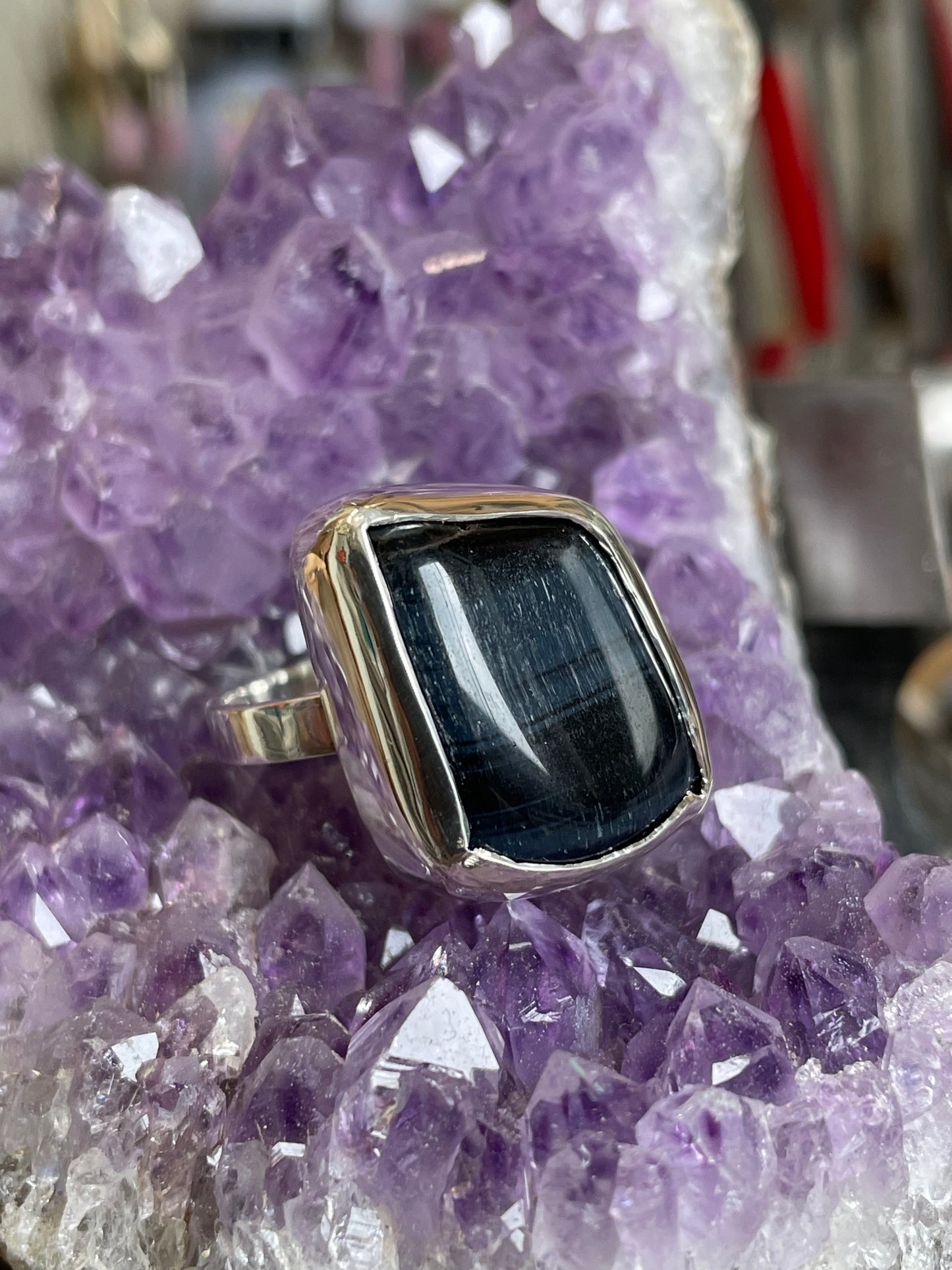 Ring Falcon’s Eye in Sterling Silver