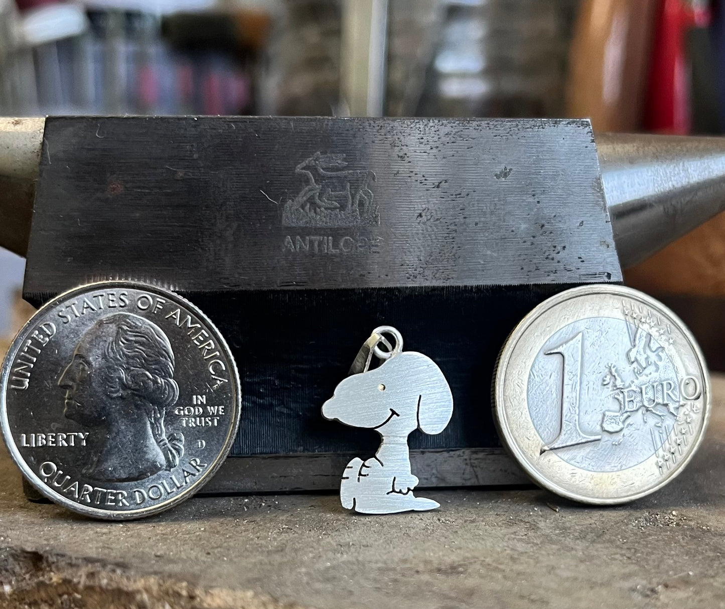 Snoopy Pendant. Sterling Silver (925)