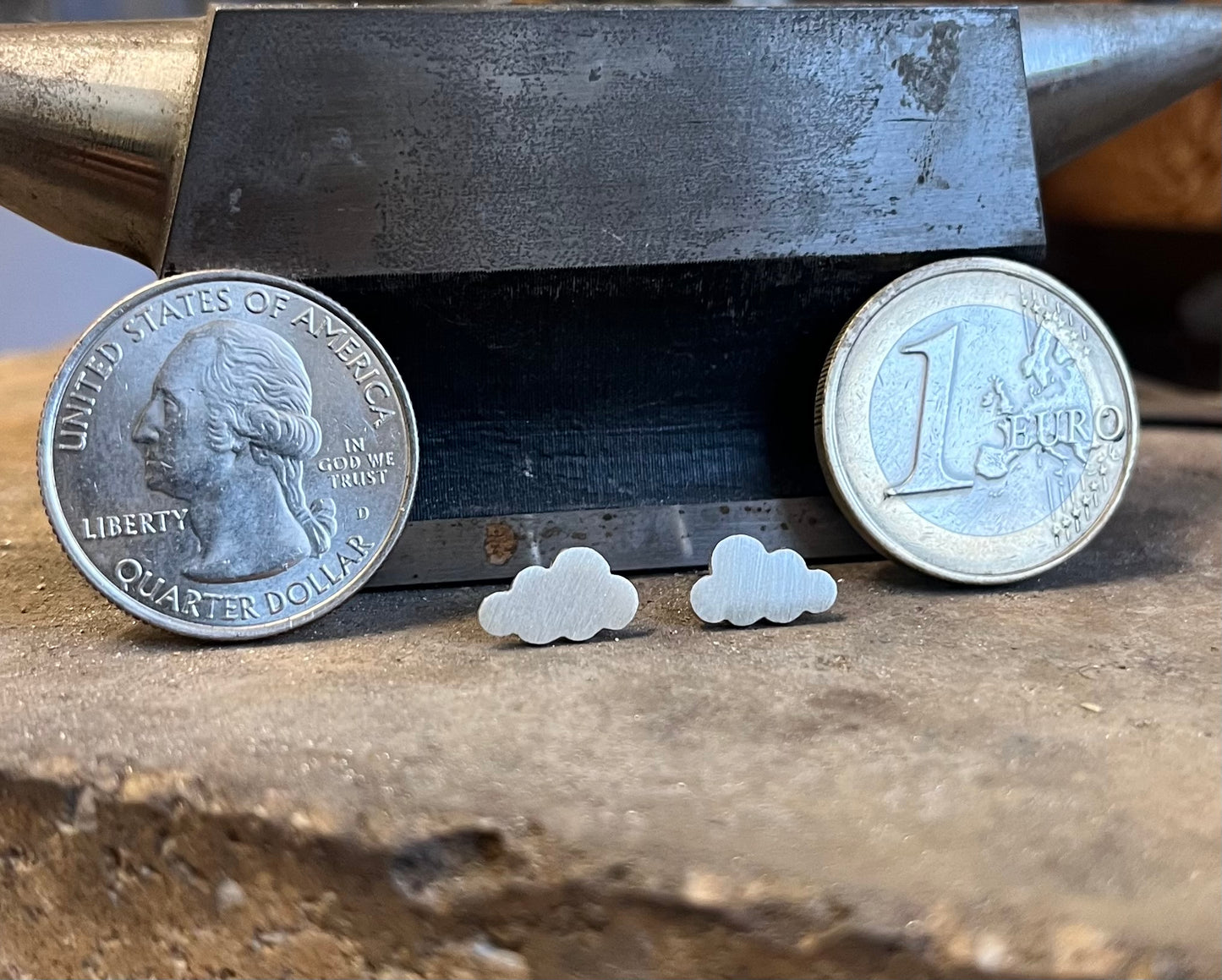 Clouds Earrings. Sterling Silver (925)