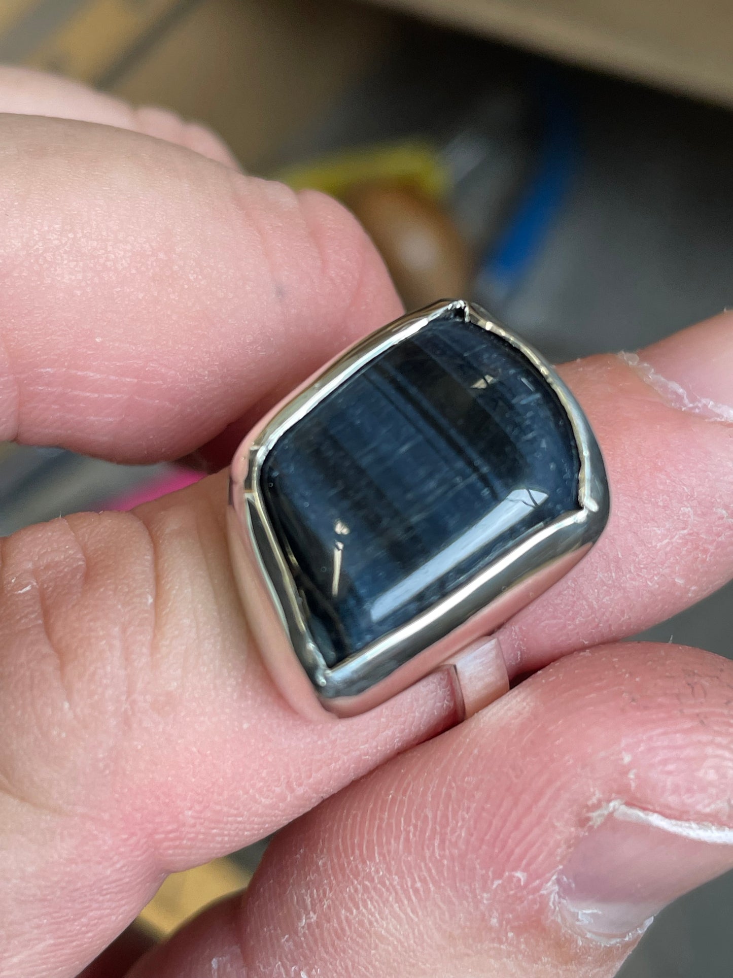 Ring Falcon’s Eye in Sterling Silver