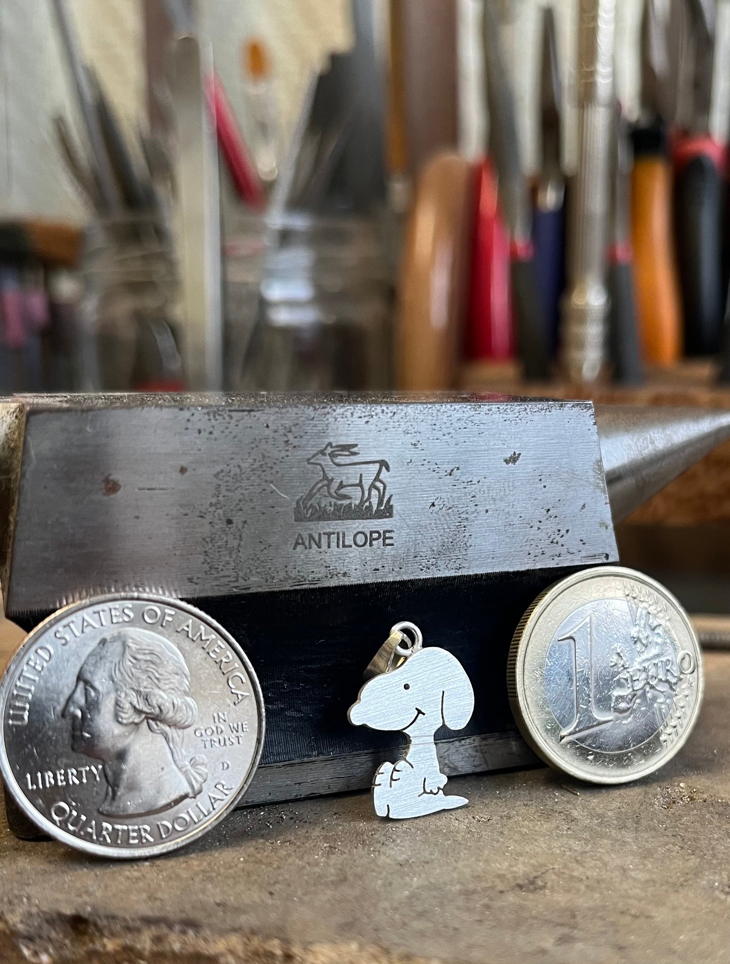 Snoopy Pendant. Sterling Silver (925)