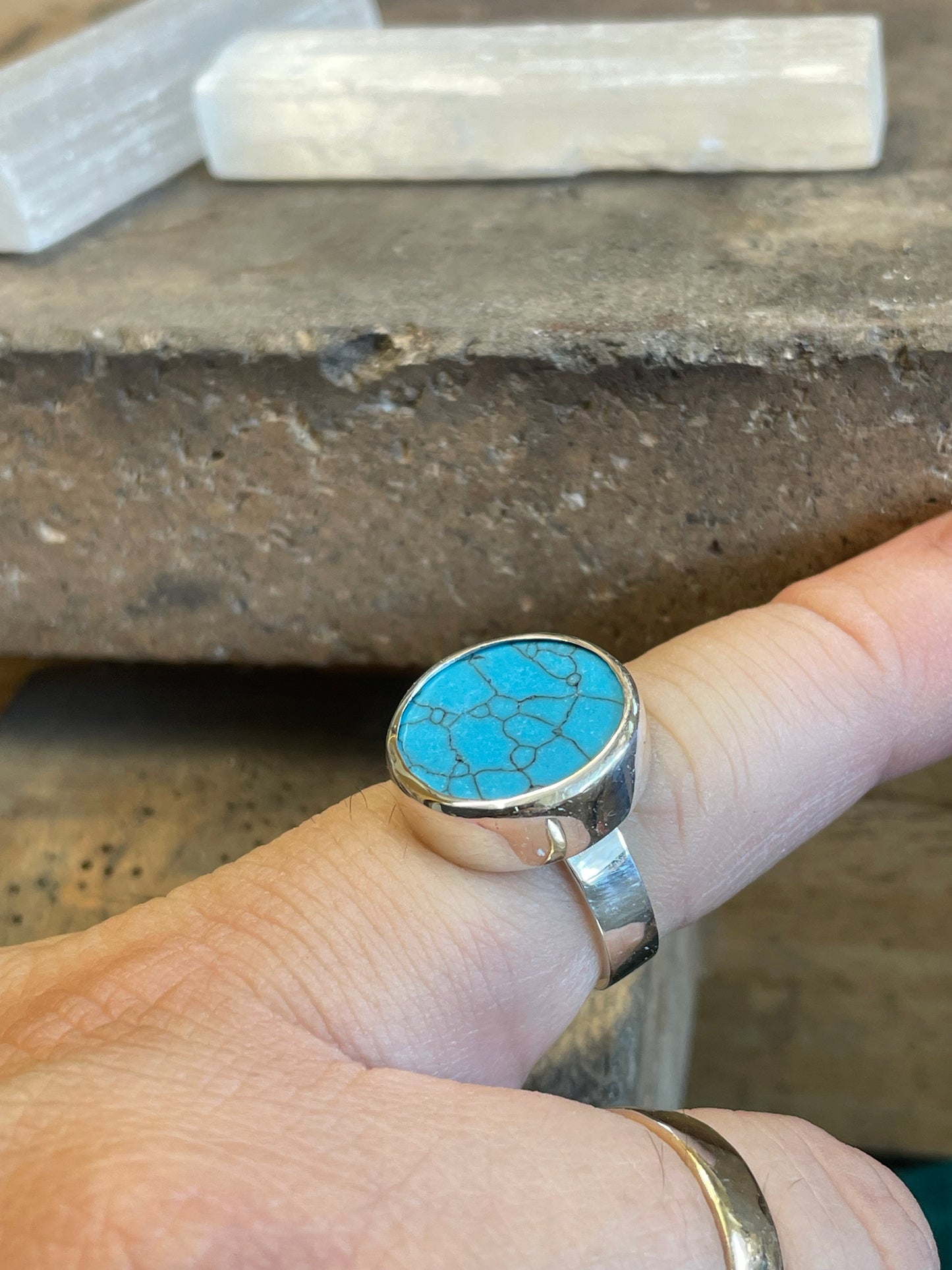 Turquoise Stone in a Sterling Silver Ring