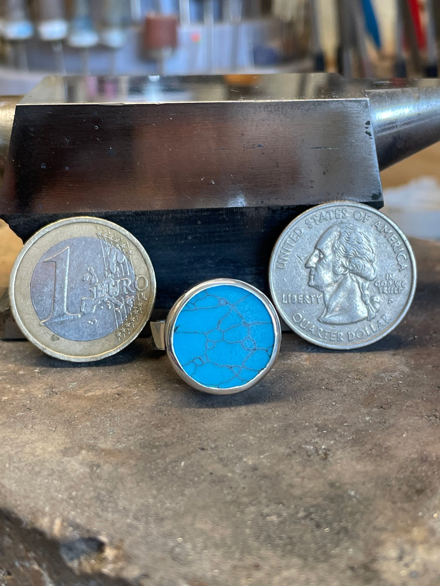 Turquoise Stone in a Sterling Silver Ring