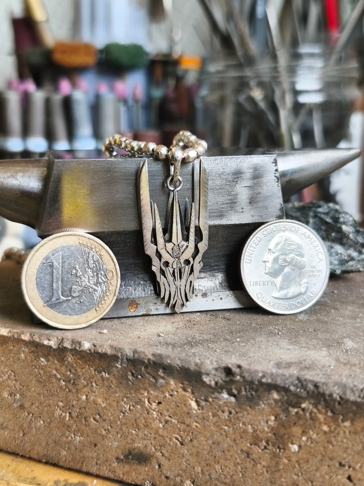 Pendant Sauron Lord of The Rings. Sterling Silver.